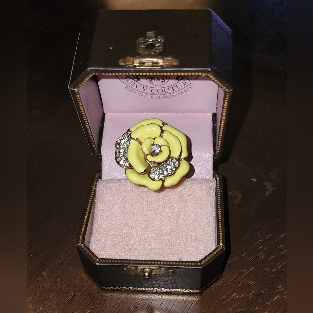 Women's Juicy Couture Rhinestone Flower Ring